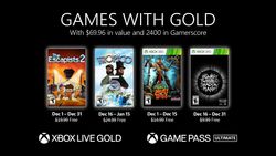 Here's are Xbox's Games with Gold for December