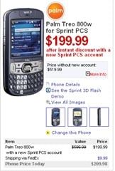 In case you missed it: Treo 800w for $199