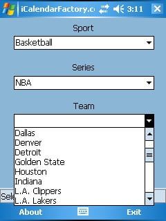 Add sports schedules to your calendar