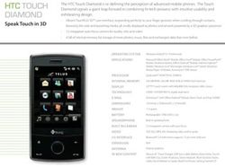 HTC Diamond CDMA Specs Revealed