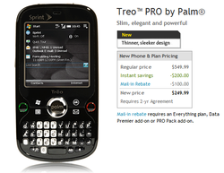 Sprint Treo Pro: Now Delayed till end of Feb; Can do Voice + Data?