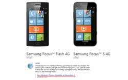AT&T announces Samsung Focus S and Flash for November 6th