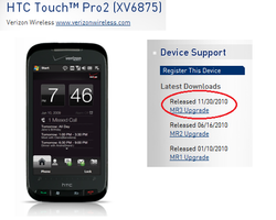 Verizon Touch Pro 2 gets Maintenance Release (MR3) ROM update