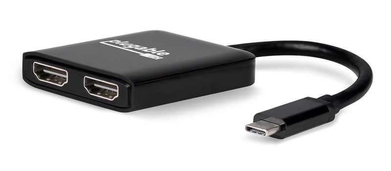 USB-C DisplayPort 1.4 MST to dual HDMI 2.0 adapter