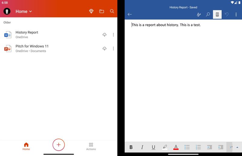 Surface Duo Office App