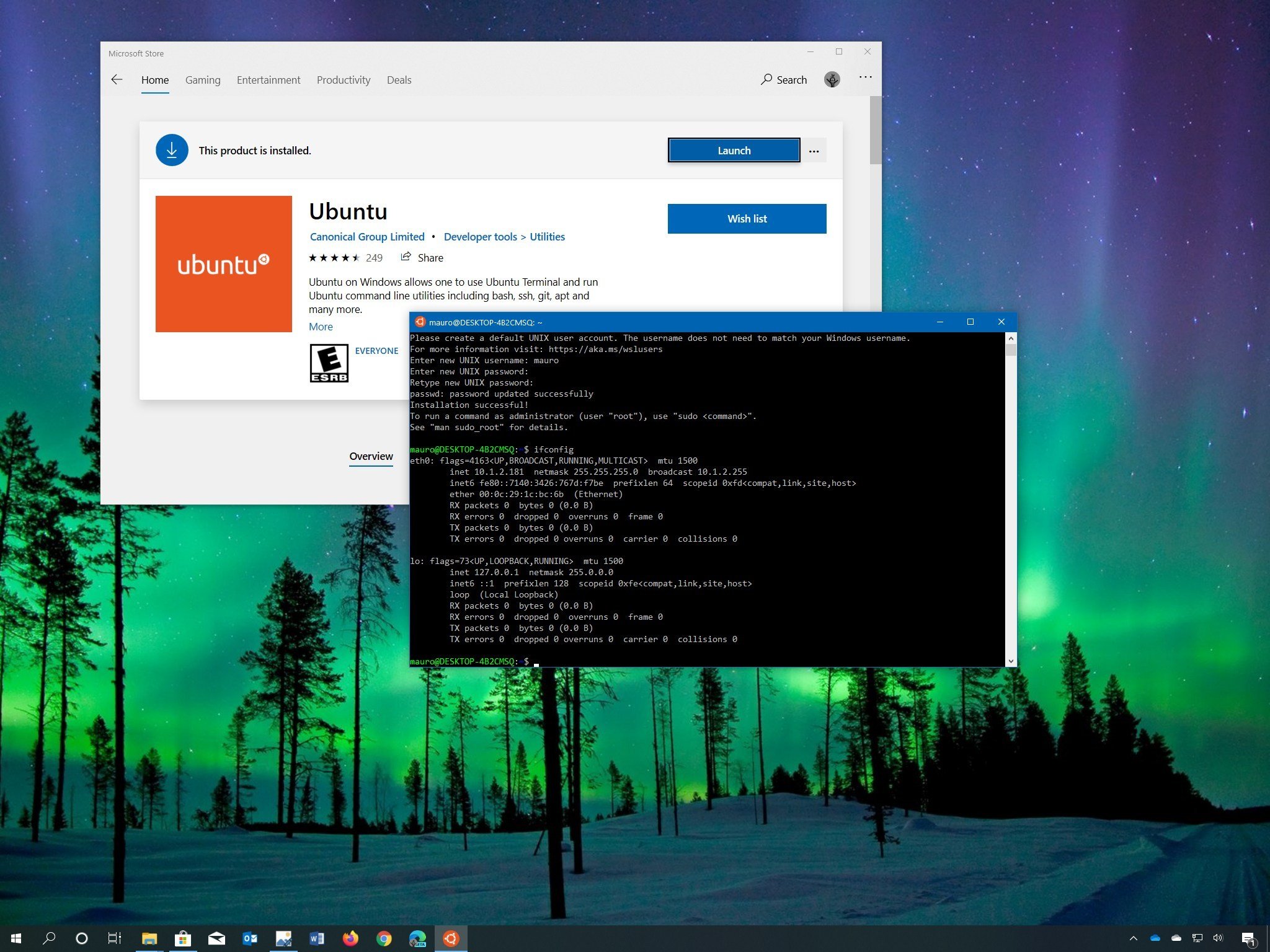 Cài đặt hệ thống con Windows cho Linux trên Windows 10