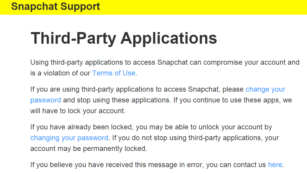 change snapchat email without password