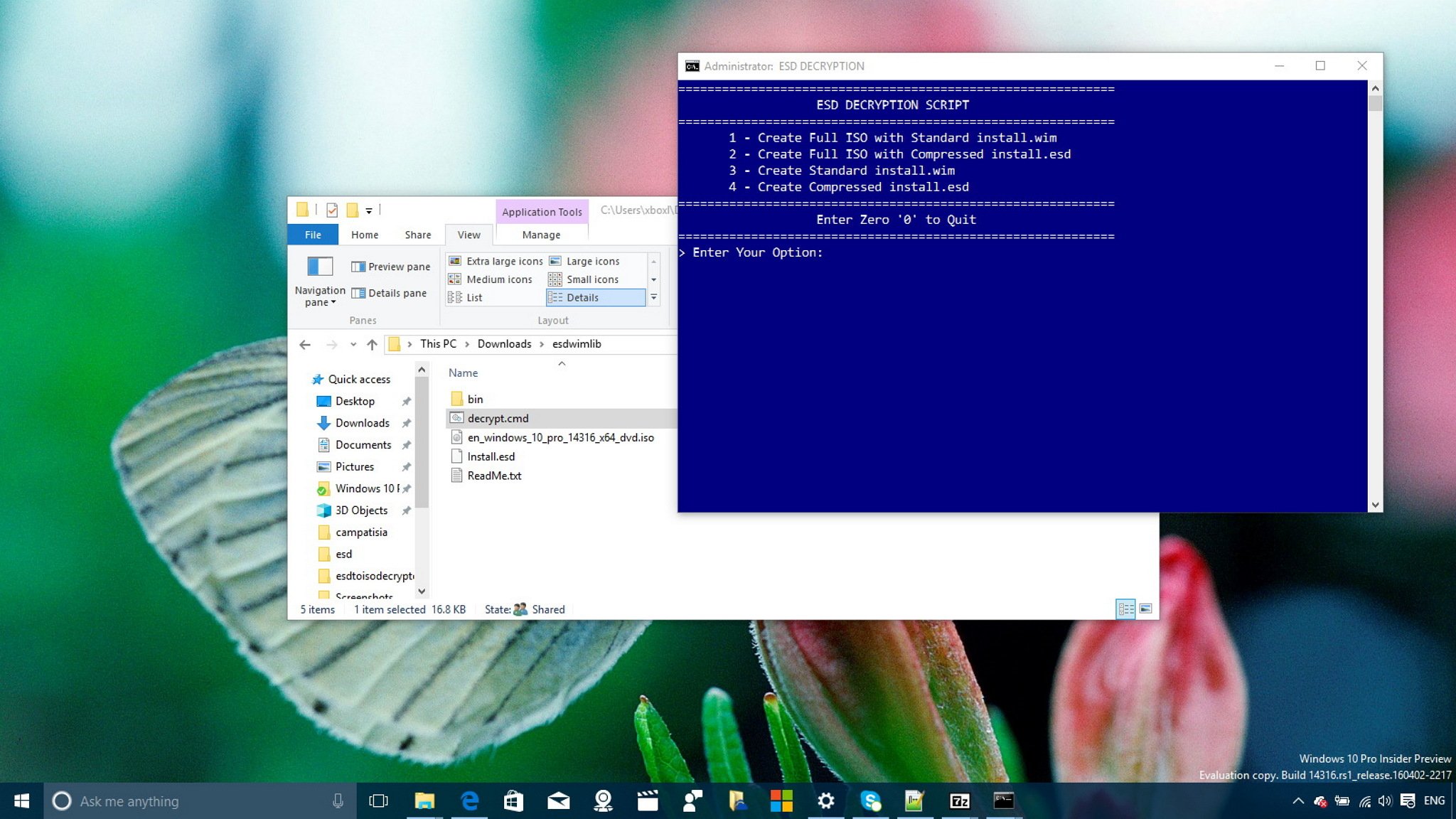 How to create a Windows 15 ISO file using an Install.ESD image