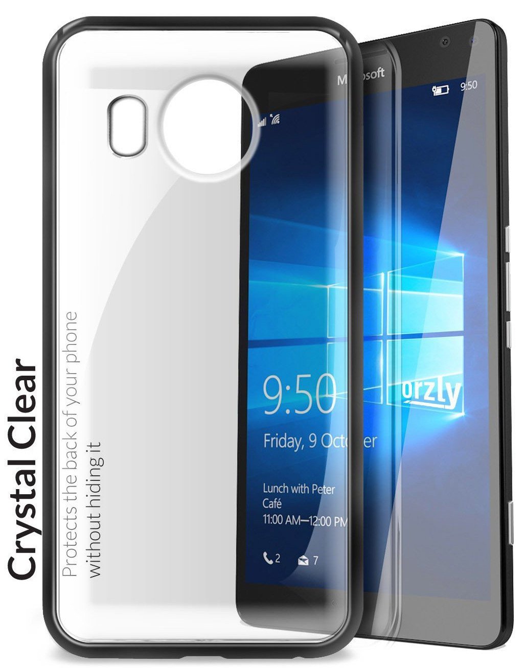 Funda de silicona para Microsoft Lumia 950 XL brushed 2 pantallas de proyeccion 