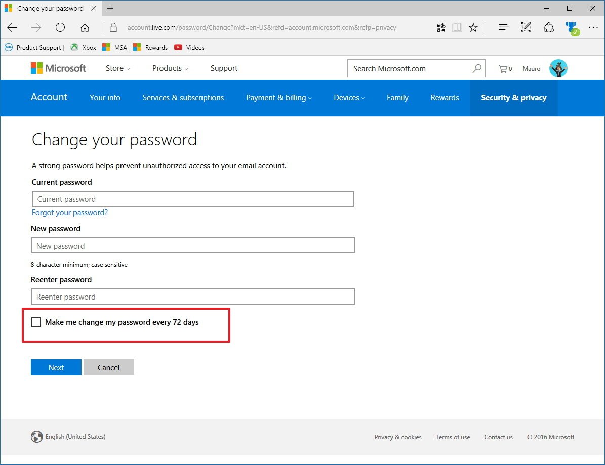 How to force users to change their password periodically on