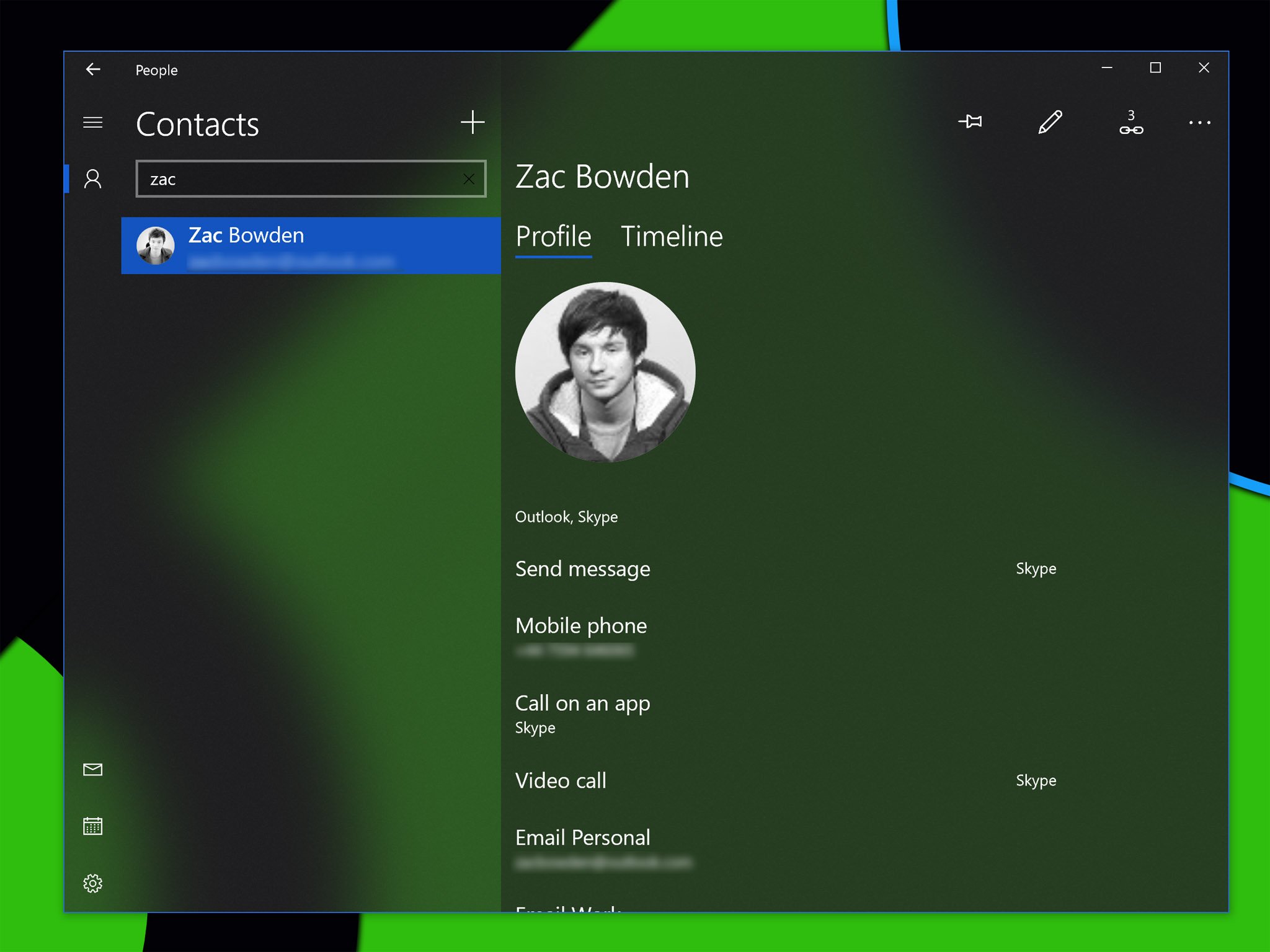 People App For Windows 10 Gets The Most Dramatic Project NEON