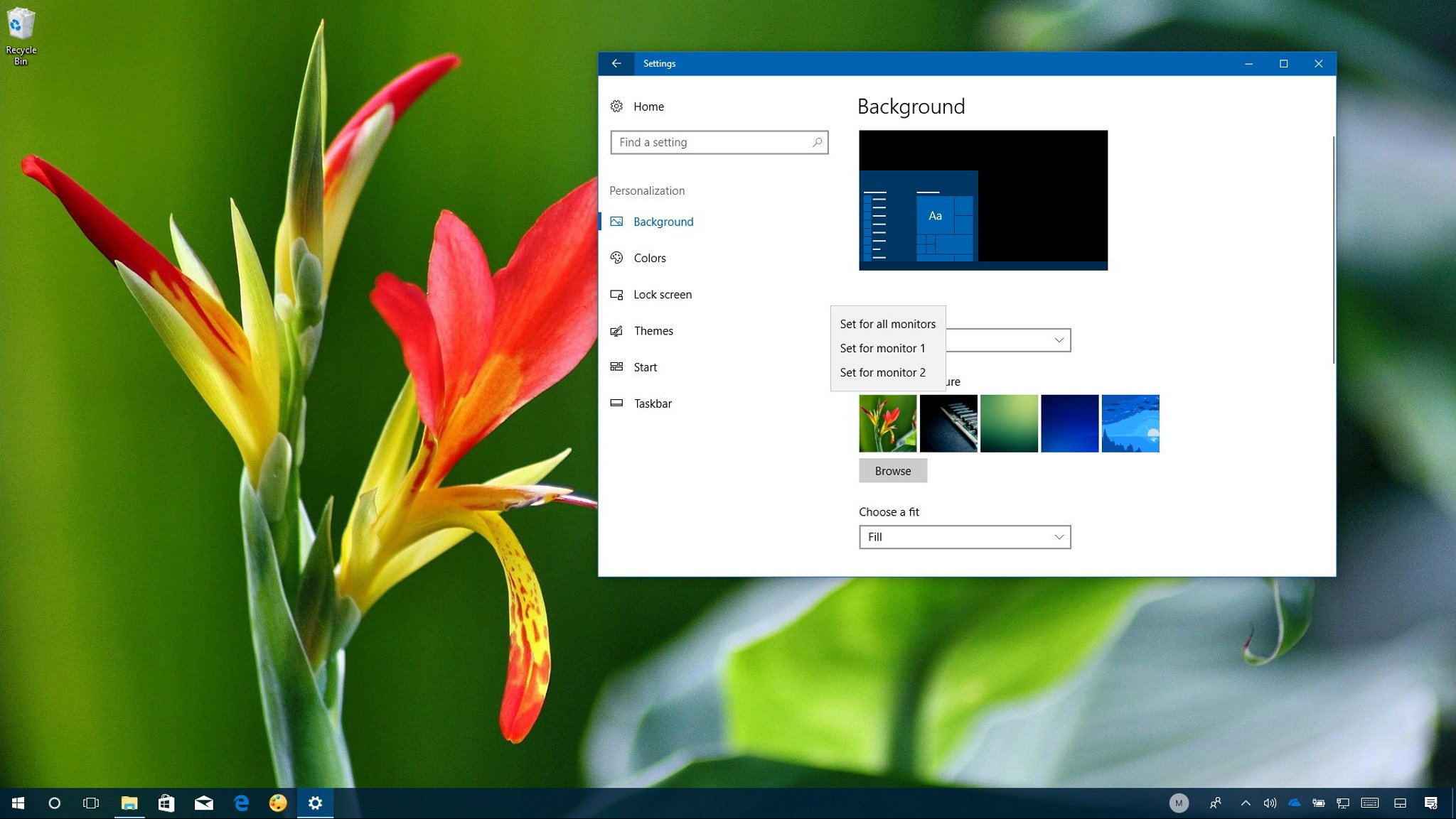 multiple monitors in Windows 10