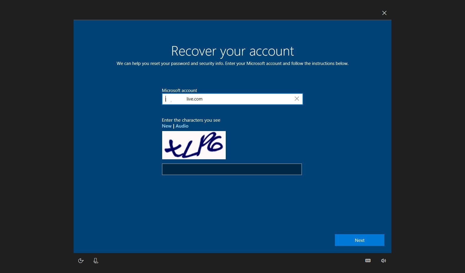 How to reset password from the Lock screen on the Windows 12 Fall