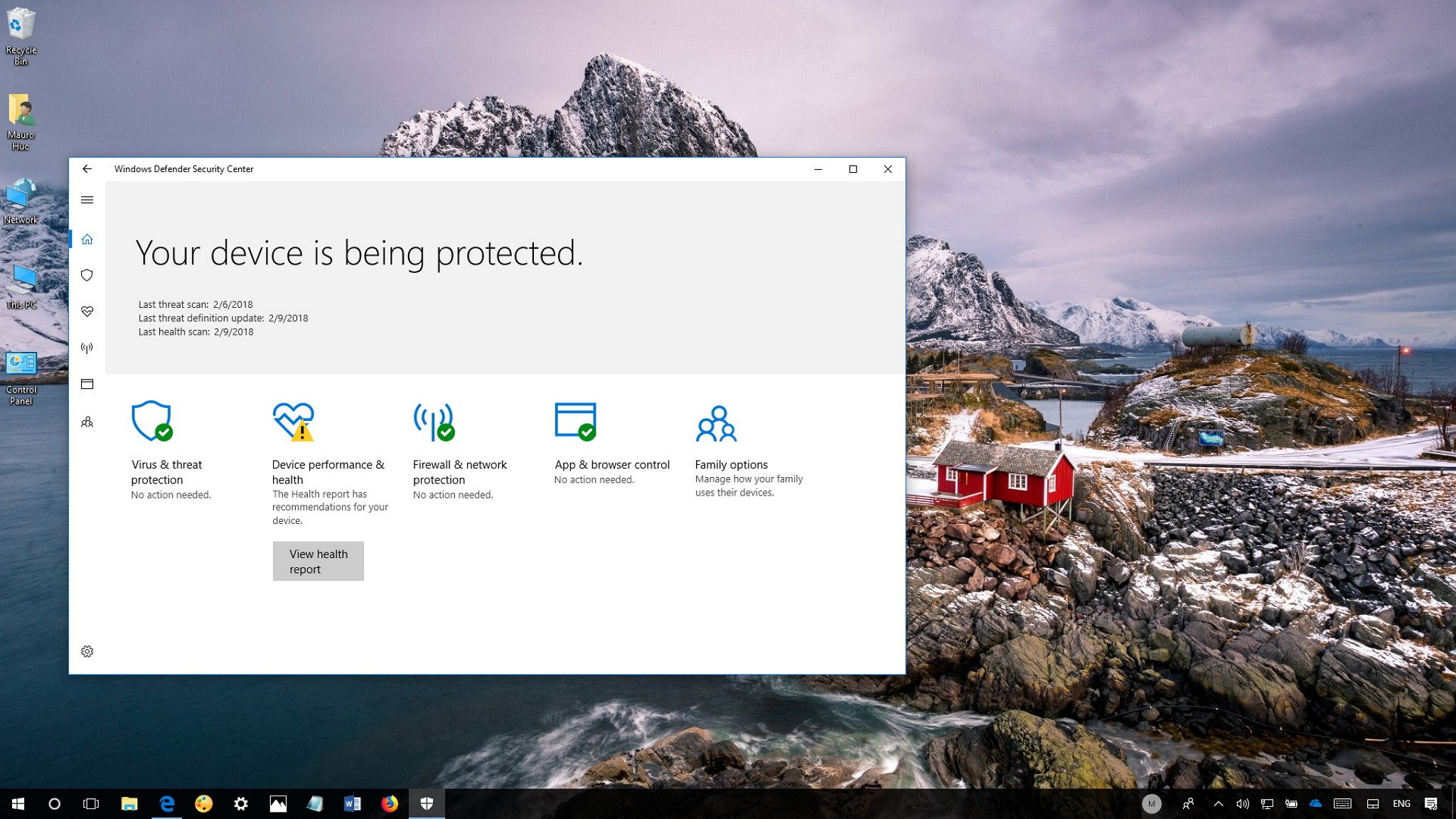 disable windows 10 defender security center