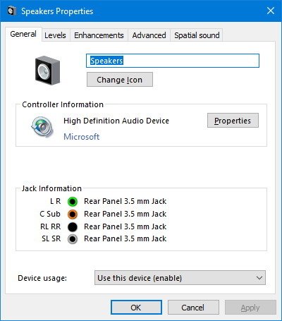 audio playback devices windows 10