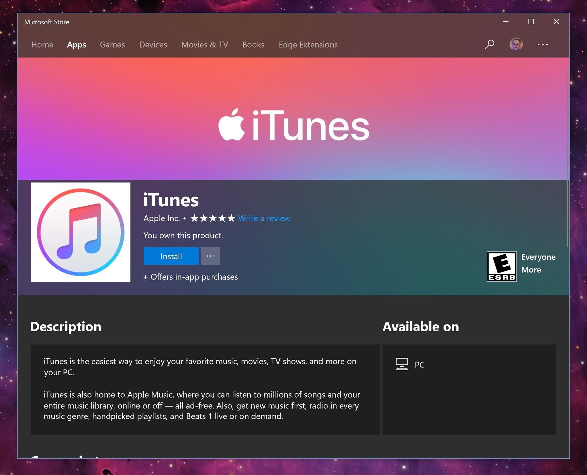 iTunes now available from the Microsoft Store for Windows ...