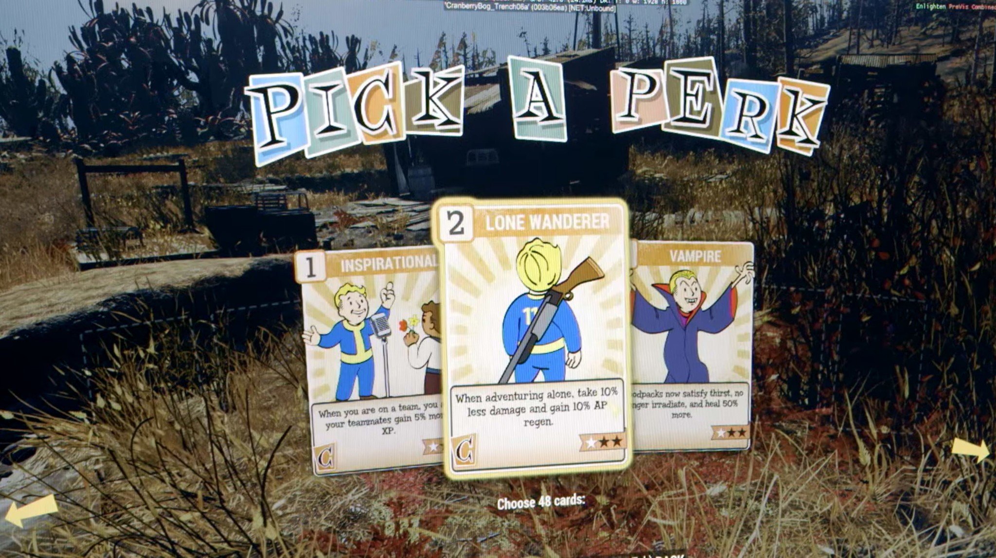 When you level up you can choose between three perk cards which will benefit you in one way