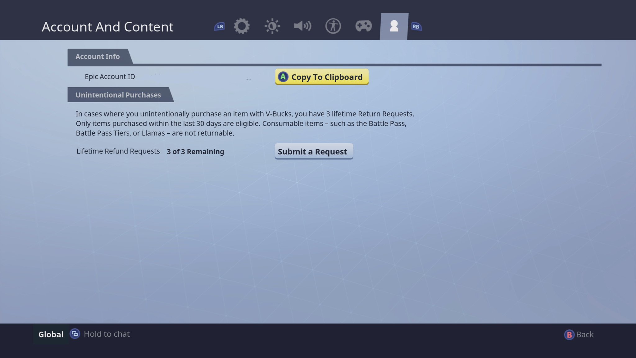 select request a refund fortnite - how to request a refund on fortnite