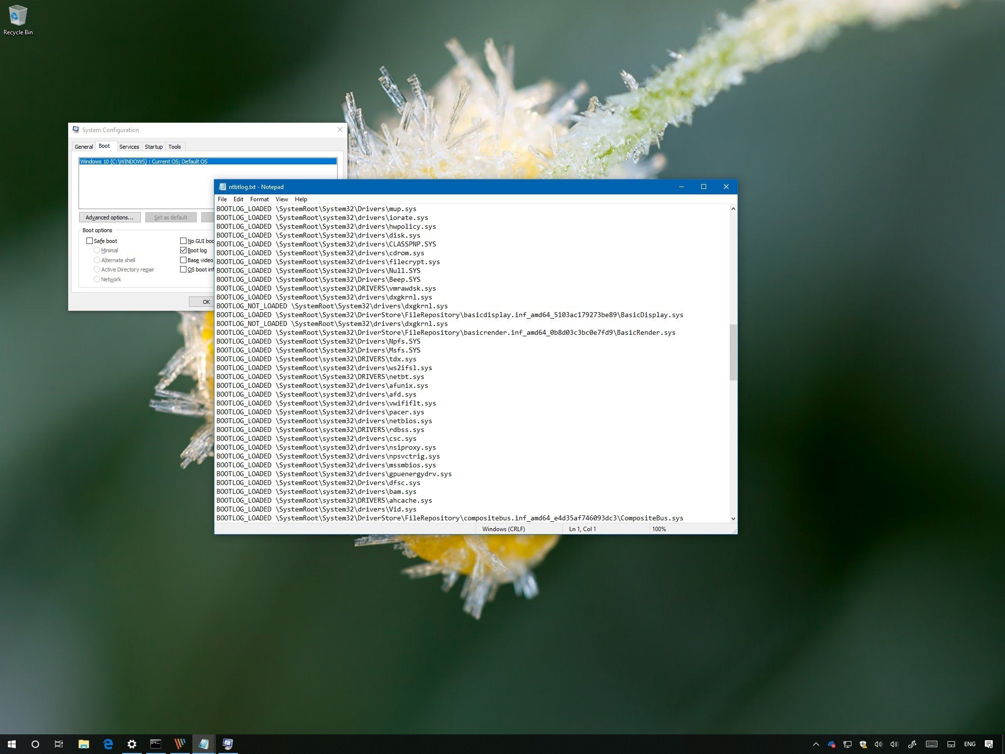 msconfig from command prompt windows 10