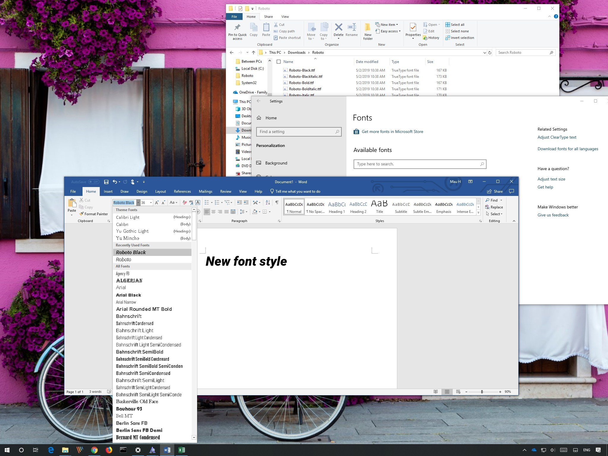 how to get microsoft word on windows 10