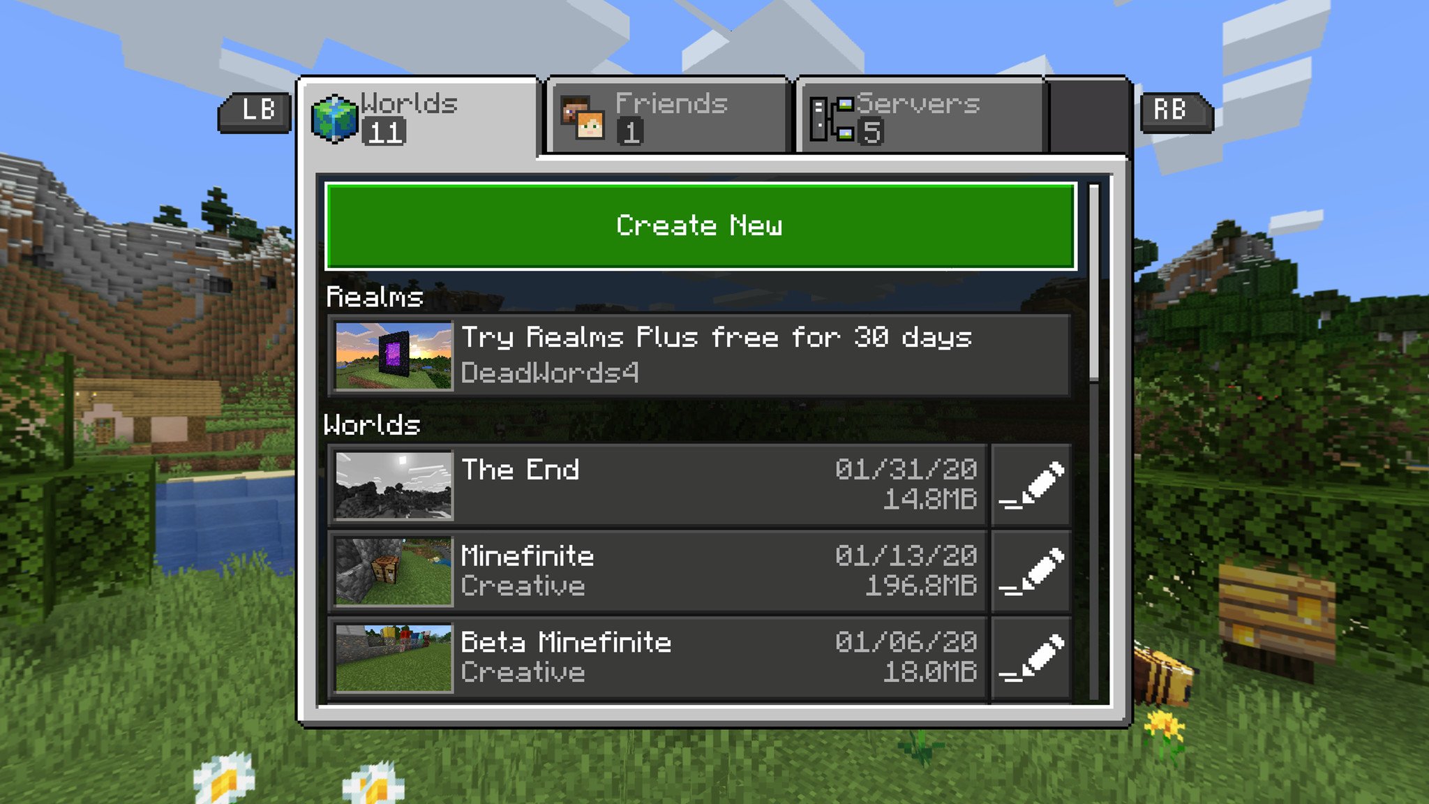 Click on Create New World IN MINECRAFT