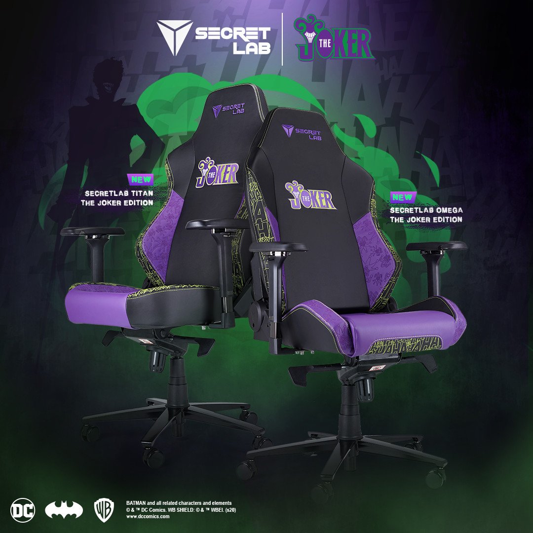 Secretlab goes for laughs with 'The Joker' Edition gaming