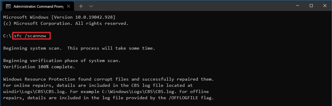 system file checker from recovery console