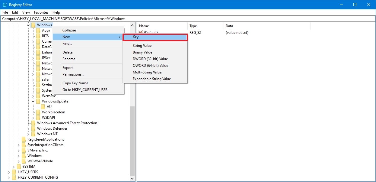 inaktivera Windows-uppgradering i registret